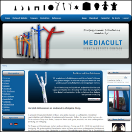 shop, Skydancer, Airdancer, Leuchtobjekte, Heliumballone, Werbeobjekte, Aircones, Skytubes, Inflatables, aufblasbare Werbung, Luftobjekte und Dekorationsobjekte.